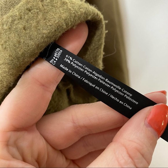 Out from Under Green Raw Hem Cropped Hoodie Size S - Picture 5 of 5